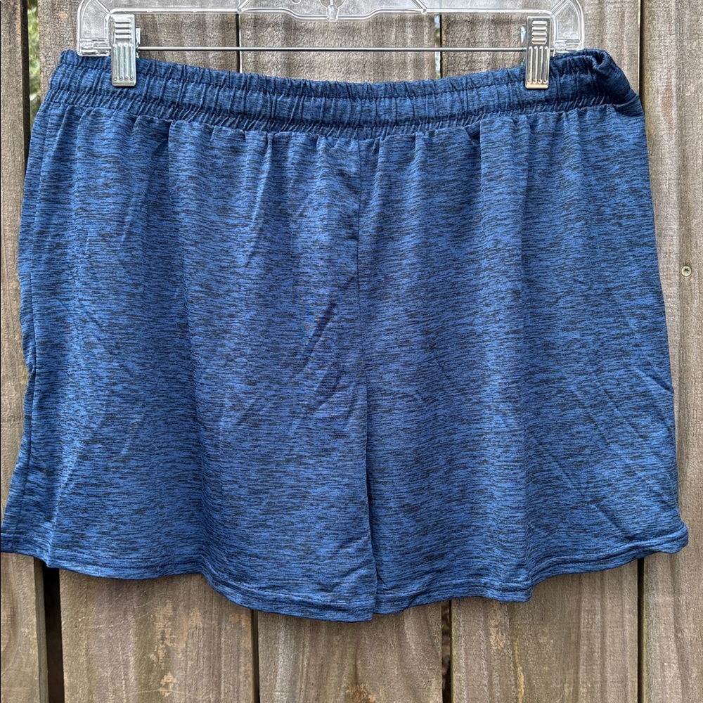 Essentials Heather Blue Active Shorts - Picture 3 of 3